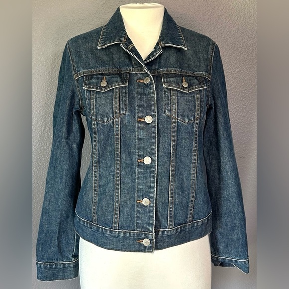 J.Crew Denim Jacket Women’s Size S Small Blue Jean 100% Cotton Button Front - Picture 3 of 14
